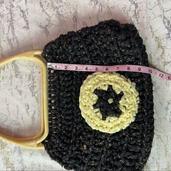 Vintage Crochet Carpet Handbag  - Picture 2 of 9
